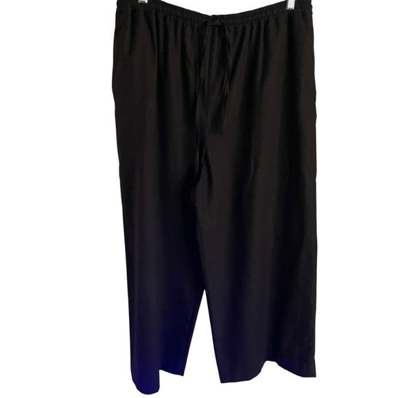 Eskandar Wool/Cashmere Japanese Trousers Black Wide-Leg Pants Women Size 2 - Picture 3 of 9